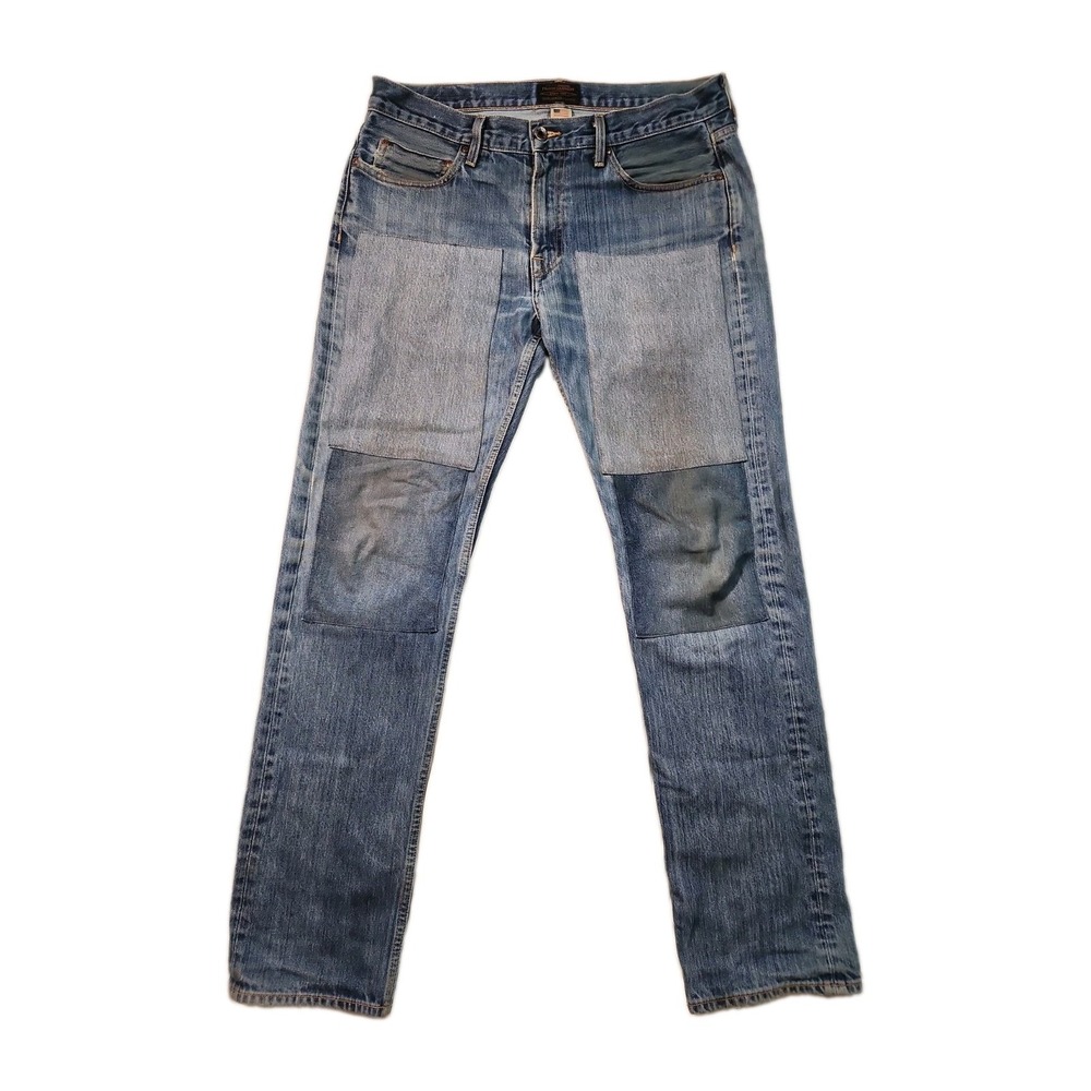 Filson Rare Block Patchwork Double Front Jeans Mens 34 Multi Tone Denim Utility